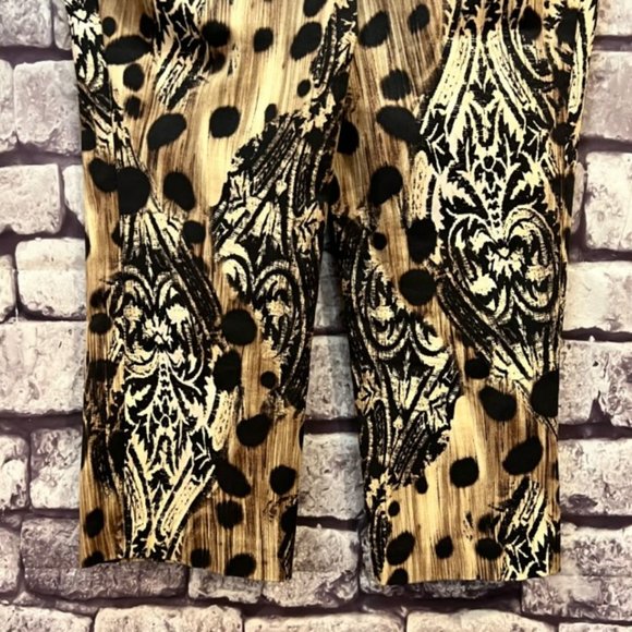 Chico's So Slimming Black, Brown & Ivory Crop Pants Size S/4 - Picture 7 of 8